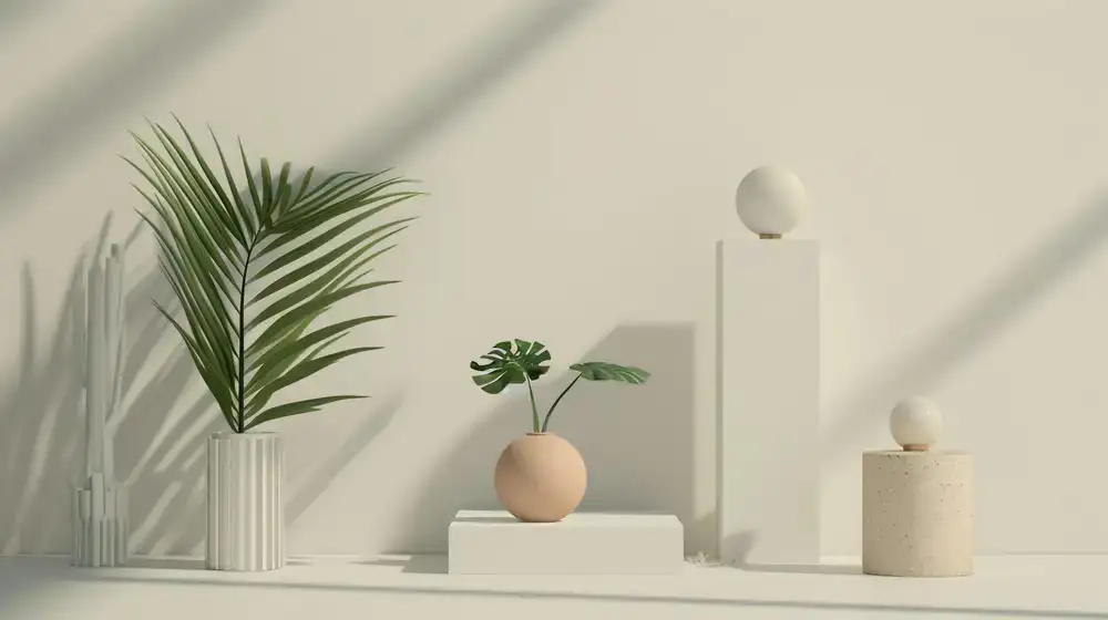 Minimalistisches, elegantes Wohnkonzept